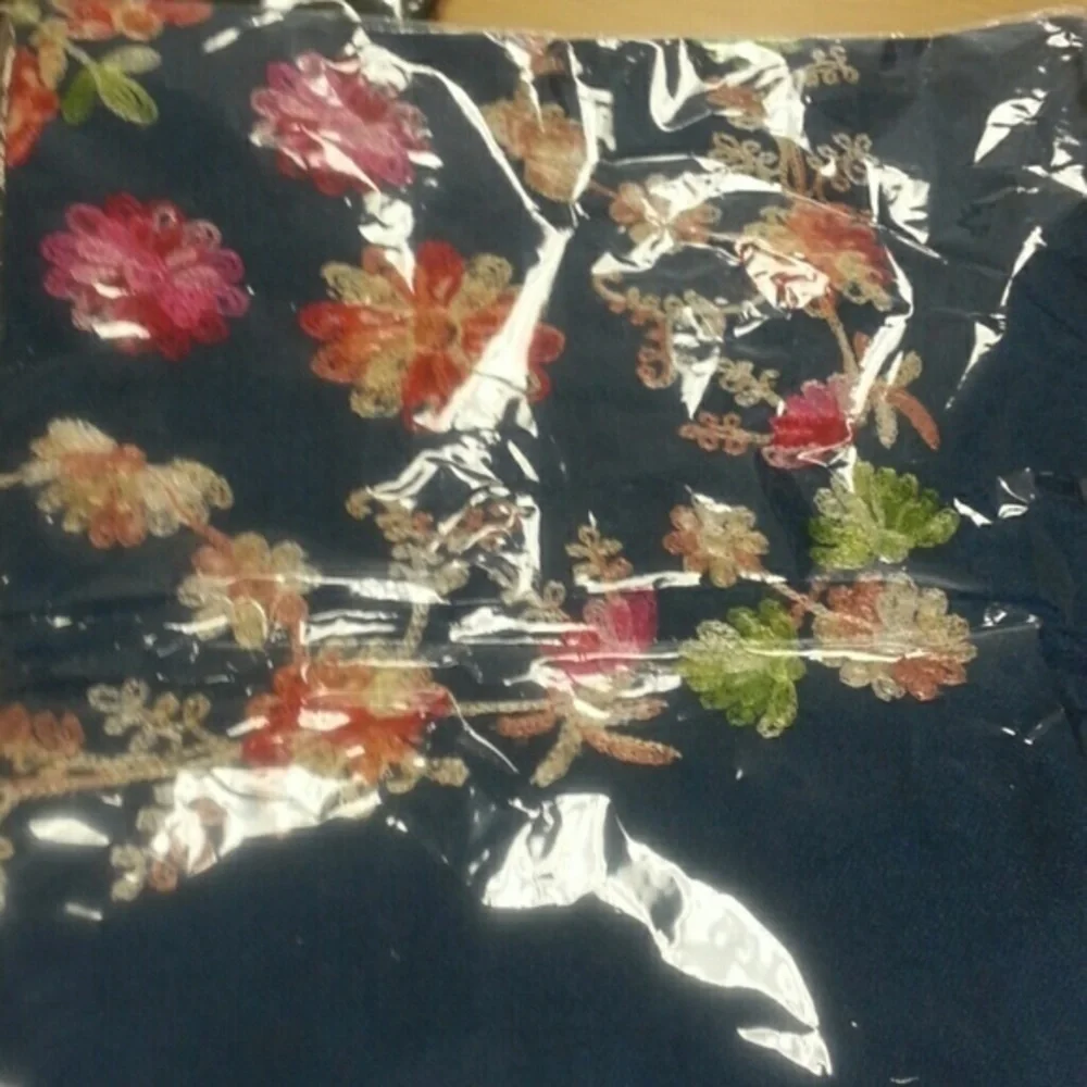 BIG‎ embroidered scarf...shawl NWT